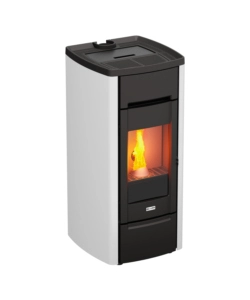 Stufa a pellet canadian stove "cast iron 6" in ghisa bianco 6,5 kw