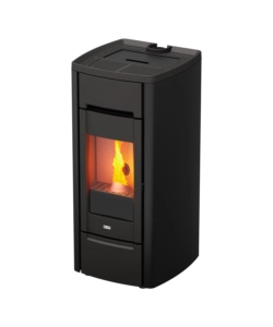 Stufa a pellet canadian stove ' cast iron 8' in ghisa nero 7,6 kw