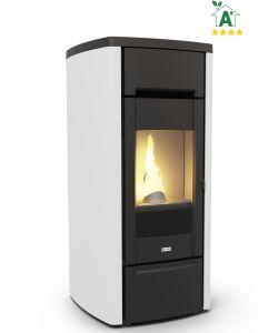 STUFA A PELLET CANALIZZATA IN GHISA CAST IRON 10C BIANCA 9,32 KW - CANADIAN STOVE