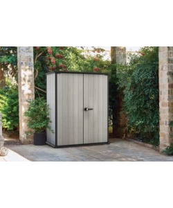 Porta attrezzi da esterno "high store" in duotech, 140x73,6x170,4 cm - keter