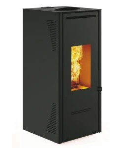 Stufa a pellet canalizzata invicta 'talo' nero 10,4 kw