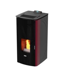 Termostufa a pellet canadian stove 'class thermo 17' bordeaux 17 kw