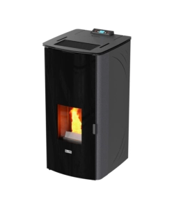 Termostufa a pellet canadian stove 'class thermo 17' grigio puntinato 17 kw