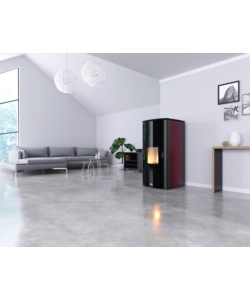 Termostufa a pellet canadian stove "class thermo 20" bordeaux 19 kw