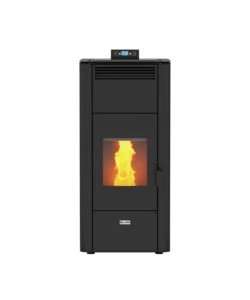 Termostufa a pellet canadian stove "class thermo 24" grigio puntinato 21,8 kw