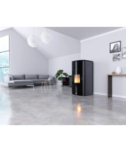 Termostufa a pellet canadian stove "class thermo 24" grigio puntinato 21,8 kw