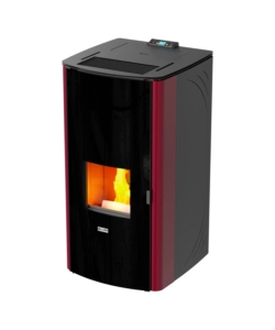 Termostufa a pellet canadian stove 'class thermo 28' bordeaux 25,8 kw