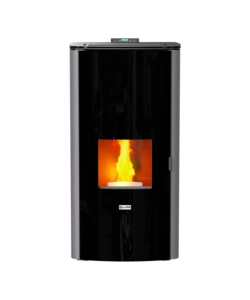 Termostufa a pellet canadian stove "class thermo 28" grigio puntinato 25,8 kw