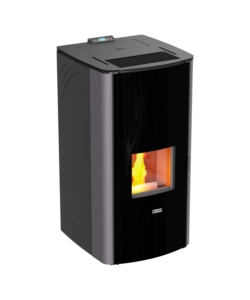 Termostufa a pellet canadian stove "class thermo 28" grigio puntinato 25,8 kw