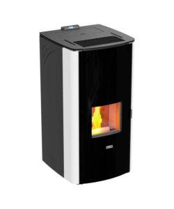 Termostufa a pellet canadian stove "class thermo 28" bianco 25,8 kw