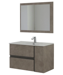 Mobile bagno sospeso 'oxid' con specchio, 90x46x57 cm