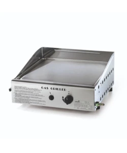 Griglia a gas plancha singola con coperchio in acciaio inox a gpl/metano, 44x44x24 cm - ompagrill