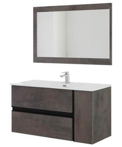 Mobile bagno sospeso 'oxid' con specchio, 110x46x57 cm