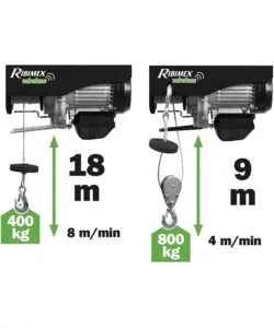 Paranco elettrico 400 / 800 kg con radio comando serie pro