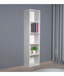 Libreria "ready 2" 4 ripiani rifinita rovere bianco 40x29x172 cm