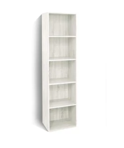 Libreria 'ready 2' 4 ripiani rifinita rovere bianco, 172x29x40 cm