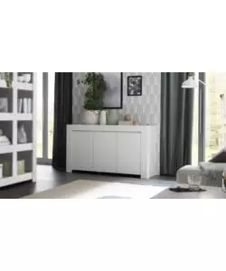 Credenza 'firenze' 3 ante bianco opaco, 138x81x42 cm