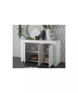 Credenza "firenze" 3 ante bianco opaco, 138x81x42 cm