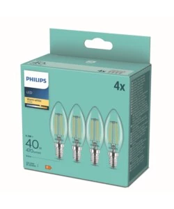 4 lampadine led filament 40w, philips