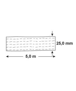 Cinghia di ancoraggio 1500 kg. con tenditore e cinghia con gancio 25 mm x 5 mt.