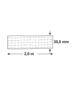 Cinghia di sollevamento 1000 kg. aperta con asole 30 mm. x 2 mt.