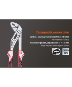 Pinza regolabile a cerniera chiusa 3k - 240 mm.