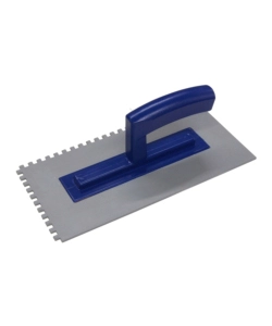 Frattazzo dentato in plastica 140 x 280 mm.