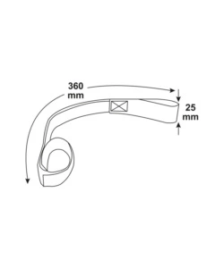Cinghia di ancoraggio autoagganciante per maniglia freno ciclomotori 25 x 360 mm. 2 pz.