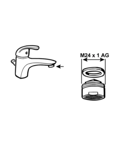 Aeratore a scomparsa m24 x 1"