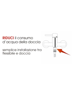 Raccordo doccia risparmio acqua, con limitatore di portata