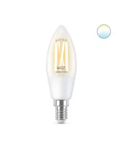 Lampadina filamento chiaro smart philips smart led c35, 470 lm