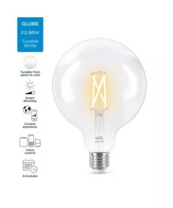 Lampadina filament chiaro smart philips smart led g125, 806 lm