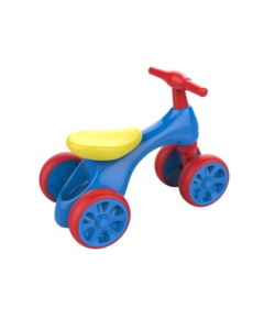 Bici pedagogica per bambini quad con 4 ruote, colore blu