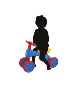 Bici pedagogica per bambini quad con 4 ruote, colore blu