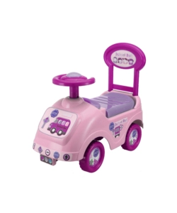 Camioncino per bambini a spinta rosa modello ride-on