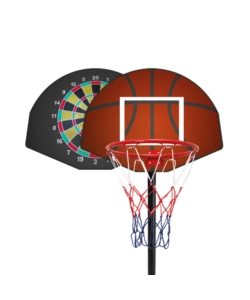 Piantana basket per bambini regolabile 2 in 1: basket e freccette