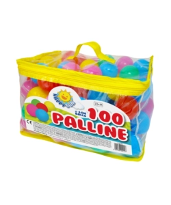 Sacca 100 palline per bambini colorate e morbide