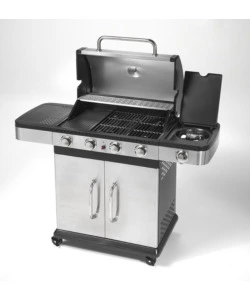 Barbecue a gas ompagrill "indianapolis titanium", 4 bruciatori