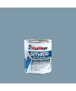 Smalto all'acqua acril-poliuretanico max meyer "brillante" colore denim, 125 ml