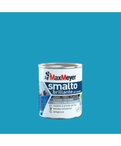 Smalto all'acqua acril-poliuretanico max meyer "brillante" colore turchese, 125 ml