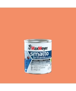 Smalto all'acqua acril-poliuretanico max meyer "brillante" colore arancione ace, 125 ml