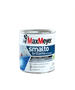 Smalto all'acqua acril-poliuretanico max meyer 'brillante' colore arancione ace, 750 ml