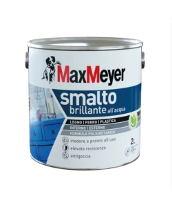 Smalto all'acqua acril-poliuretanico max meyer 'brillante' colore verde scuro, 2 litri