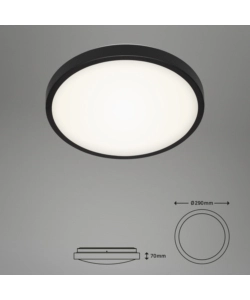 Plafoniera led con bordo nero Ø 29 cm, 12 w