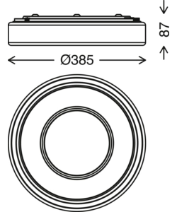 Plafoniera led Ø 38,5 cm 1920 lm, 18 w