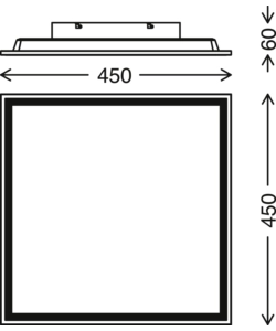 Plafoniera led "kristal" 45x45, 2200 lm