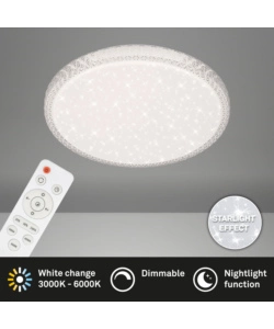 Plafoniera led con telecomando Ø 39 cm, 24 w