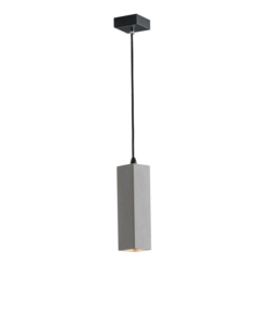 LAMPADA A SOSPENSIONE 'KRUK' IN CEMENTO GRIGIO, H 120 CM