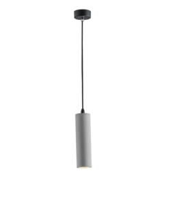 Lampada a sospensione 'kruk' in cemento grigio, h 120 cm