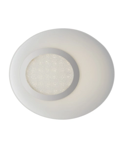 Plafoniera led 'gioia' in vetro e metallo cromato, 33x28,5x6,5 cm